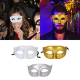 Maxbell Half Face Mask Costume Accessories Party Prom Ball Women Men Masquerade Mask White