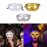 Maxbell Half Face Mask Costume Accessories Party Prom Ball Women Men Masquerade Mask White