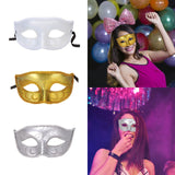 Maxbell Half Face Mask Costume Accessories Party Prom Ball Women Men Masquerade Mask White