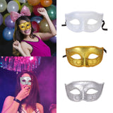 Maxbell Half Face Mask Costume Accessories Party Prom Ball Women Men Masquerade Mask White