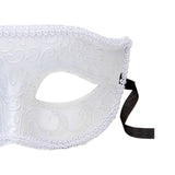 Maxbell Half Face Mask Costume Accessories Party Prom Ball Women Men Masquerade Mask White