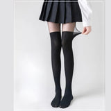 Maxbell Thigh High Stockings Thin Thigh High Socks Tights High Waist Tight for Women Black Over the Knee