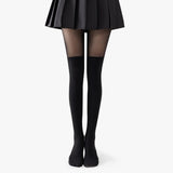 Maxbell Thigh High Stockings Thin Thigh High Socks Tights High Waist Tight for Women Black Over the Knee