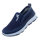 Maxbell Men's Casual Shoes Trainers Outdoor Walking Shoes Non Slip Soles Lightweight 44 Blue