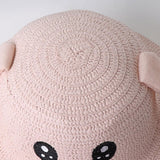 Maxbell Rabbit Ear Sunshade Straw Hat Trendy Fisherman Caps for Street Trips Outdoor Pink