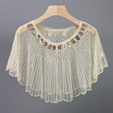 Maxbell Women Shawl Wrap Fashion Wedding Summer Formal Occasion Evening Evening Cape Beige Aureate