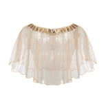 Maxbell Women Shawl Wrap Fashion Wedding Summer Formal Occasion Evening Evening Cape Beige Aureate