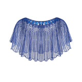 Maxbell Women Shawl Wrap Fashion Wedding Summer Formal Occasion Evening Evening Cape Blue