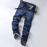 Maxbell Denim Jeans Pants Trouser Jogging Trendy Relaxed Fit Mens Straight Fit Jeans Deep Blue 28