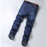 Maxbell Denim Jeans Pants Trouser Jogging Trendy Relaxed Fit Mens Straight Fit Jeans Deep Blue 28