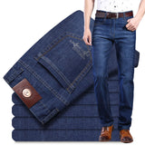 Maxbell Denim Jeans Pants Trouser Jogging Trendy Relaxed Fit Mens Straight Fit Jeans Deep Blue 28