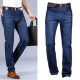 Maxbell Denim Jeans Pants Trouser Jogging Trendy Relaxed Fit Mens Straight Fit Jeans Deep Blue 28