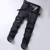 Maxbell Denim Jeans Pants Trouser Jogging Trendy Relaxed Fit Mens Straight Fit Jeans Black 32