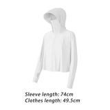 Maxbell Long Sleeve Sun Shirts Sportswear Thin with Mask Quick Drying Fishing Hoodie White