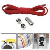 Maxbell Elastic No Tie Shoelaces Semicircle Tieless for Boots Running Shoes Children Red