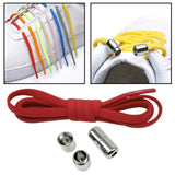 Maxbell Elastic No Tie Shoelaces Semicircle Tieless for Boots Running Shoes Children Red