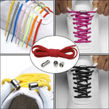 Maxbell Elastic No Tie Shoelaces Semicircle Tieless for Boots Running Shoes Children Red