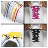 Maxbell Elastic No Tie Shoelaces Semicircle Tieless for Boots Running Shoes Children Gray