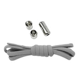 Maxbell Elastic No Tie Shoelaces Semicircle Tieless for Boots Running Shoes Children Gray