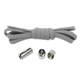 Maxbell Elastic No Tie Shoelaces Semicircle Tieless for Boots Running Shoes Children Gray