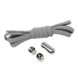 Maxbell Elastic No Tie Shoelaces Semicircle Tieless for Boots Running Shoes Children Gray