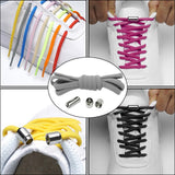 Maxbell Elastic No Tie Shoelaces Semicircle Tieless for Boots Running Shoes Children Gray