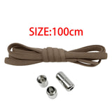 Maxbell Elastic No Tie Shoelaces Semicircle Tieless for Boots Running Shoes Children Brown
