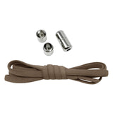 Maxbell Elastic No Tie Shoelaces Semicircle Tieless for Boots Running Shoes Children Brown