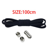Maxbell Elastic No Tie Shoelaces Semicircle Tieless for Boots Running Shoes Children Black