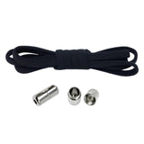 Maxbell Elastic No Tie Shoelaces Semicircle Tieless for Boots Running Shoes Children Black