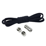 Maxbell Elastic No Tie Shoelaces Semicircle Tieless for Boots Running Shoes Children Black