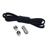 Maxbell Elastic No Tie Shoelaces Semicircle Tieless for Boots Running Shoes Children Black