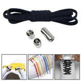 Maxbell Elastic No Tie Shoelaces Semicircle Tieless for Boots Running Shoes Children Black