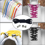 Maxbell Elastic No Tie Shoelaces Semicircle Tieless for Boots Running Shoes Children Black