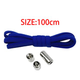 Maxbell Elastic No Tie Shoelaces Semicircle Tieless for Boots Running Shoes Children Dark Blue