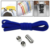 Maxbell Elastic No Tie Shoelaces Semicircle Tieless for Boots Running Shoes Children Dark Blue