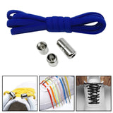 Maxbell Elastic No Tie Shoelaces Semicircle Tieless for Boots Running Shoes Children Dark Blue