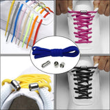 Maxbell Elastic No Tie Shoelaces Semicircle Tieless for Boots Running Shoes Children Dark Blue