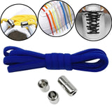 Maxbell Elastic No Tie Shoelaces Semicircle Tieless for Boots Running Shoes Children Dark Blue