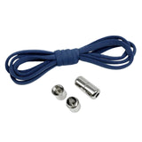 Maxbell Elastic No Tie Shoelaces Semicircle Tieless for Boots Running Shoes Children Navy Blue