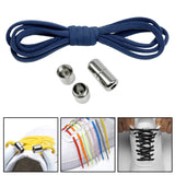 Maxbell Elastic No Tie Shoelaces Semicircle Tieless for Boots Running Shoes Children Navy Blue