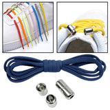 Maxbell Elastic No Tie Shoelaces Semicircle Tieless for Boots Running Shoes Children Navy Blue