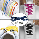 Maxbell Elastic No Tie Shoelaces Semicircle Tieless for Boots Running Shoes Children Navy Blue