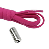 Maxbell Elastic No Tie Shoelaces Semicircle Tieless for Boots Running Shoes Children Rose Red
