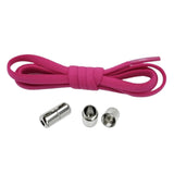 Maxbell Elastic No Tie Shoelaces Semicircle Tieless for Boots Running Shoes Children Rose Red
