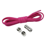 Maxbell Elastic No Tie Shoelaces Semicircle Tieless for Boots Running Shoes Children Rose Red