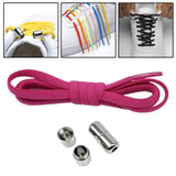 Maxbell Elastic No Tie Shoelaces Semicircle Tieless for Boots Running Shoes Children Rose Red
