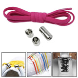 Maxbell Elastic No Tie Shoelaces Semicircle Tieless for Boots Running Shoes Children Rose Red