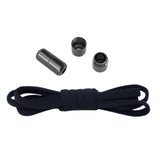 Maxbell Elastic No Tie Shoelaces Semicircle Tieless for Boots Running Shoes Children All Black