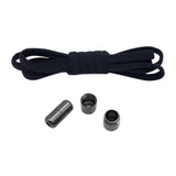 Maxbell Elastic No Tie Shoelaces Semicircle Tieless for Boots Running Shoes Children All Black